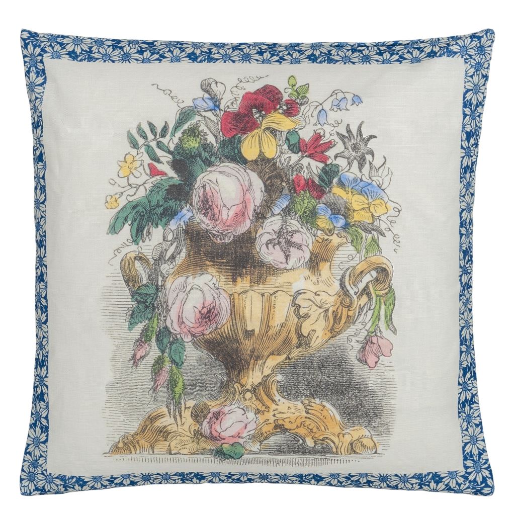 Flower Vase Parchment Cushion 