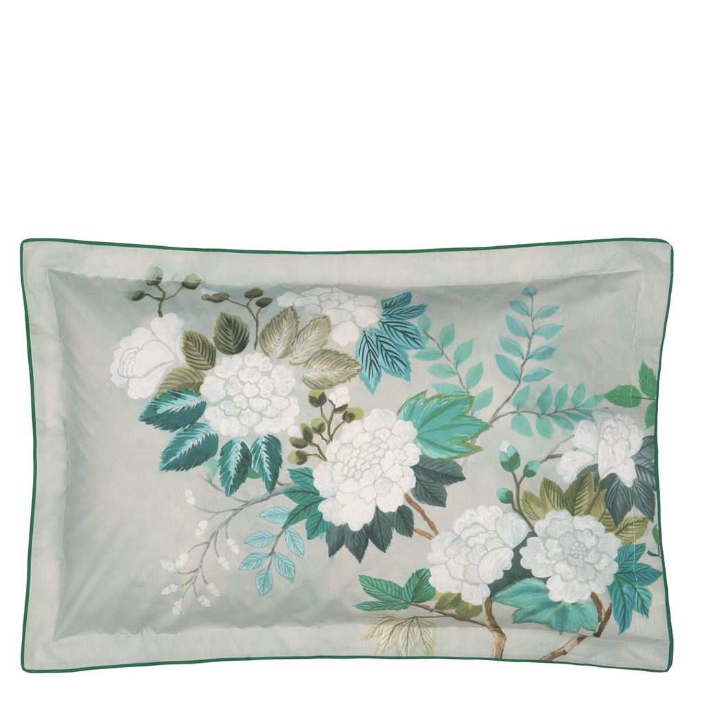 Fleur Orientale Celadon Standard Pillowcases (Set Of 2)