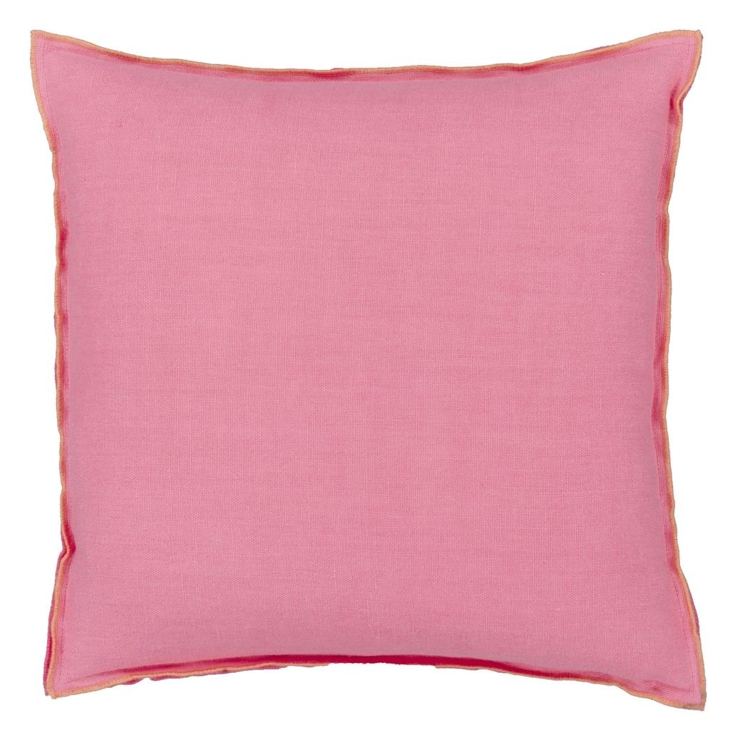 Brera Lino Hibiscus & Peach Cushion