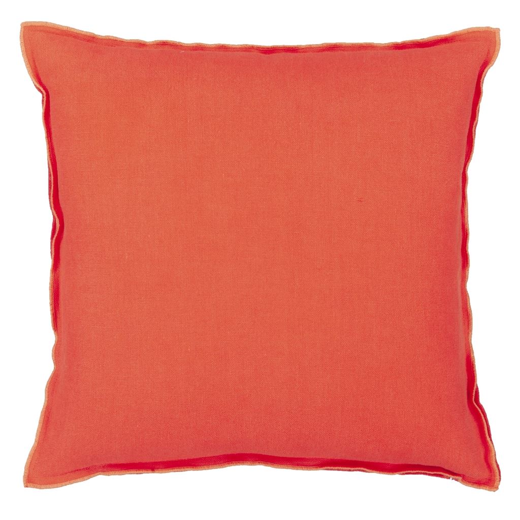 Brera Lino Nasturtium & Papaya Cushion 