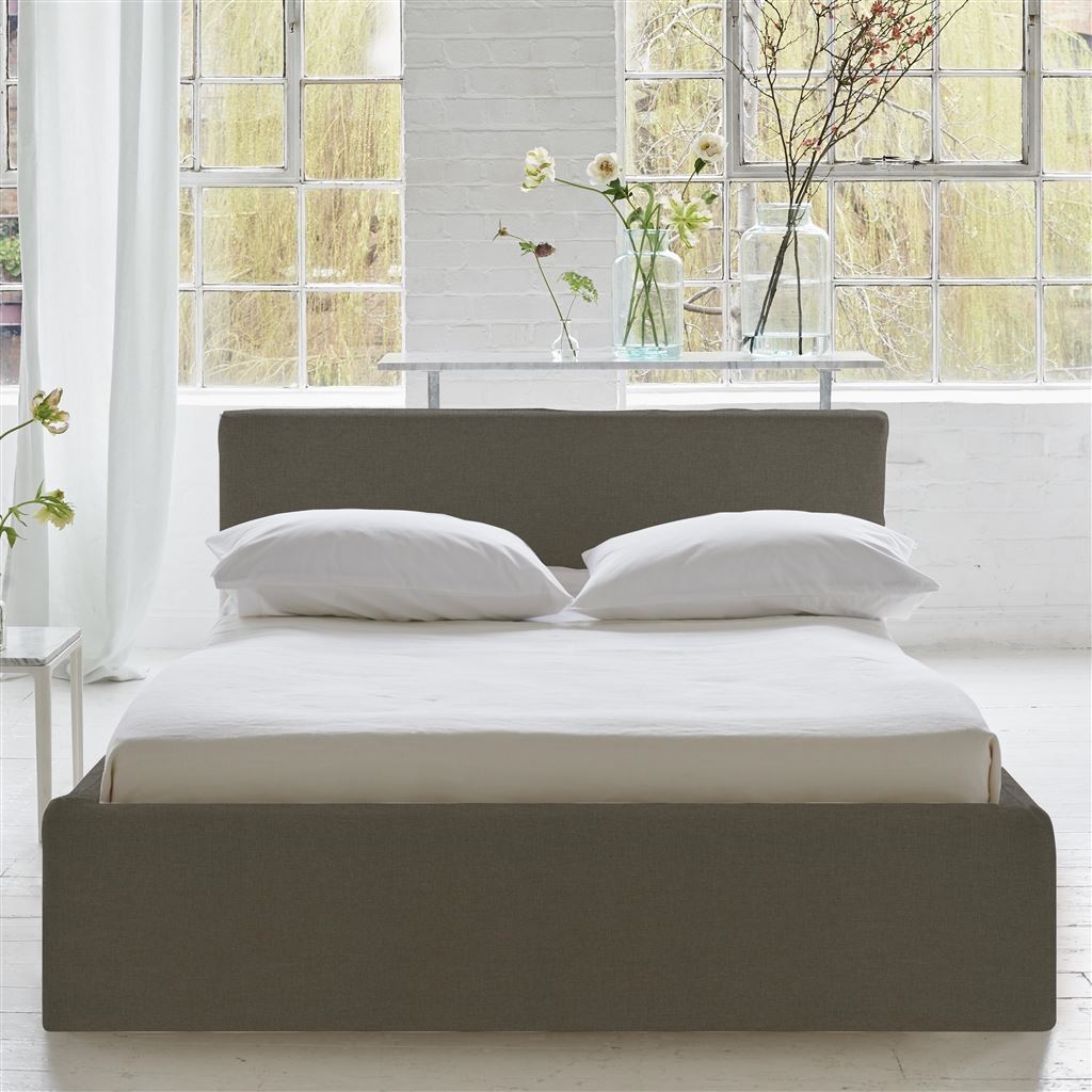 Square Loose Bed Low - Single - Rothesay - Pumice - Beech Leg