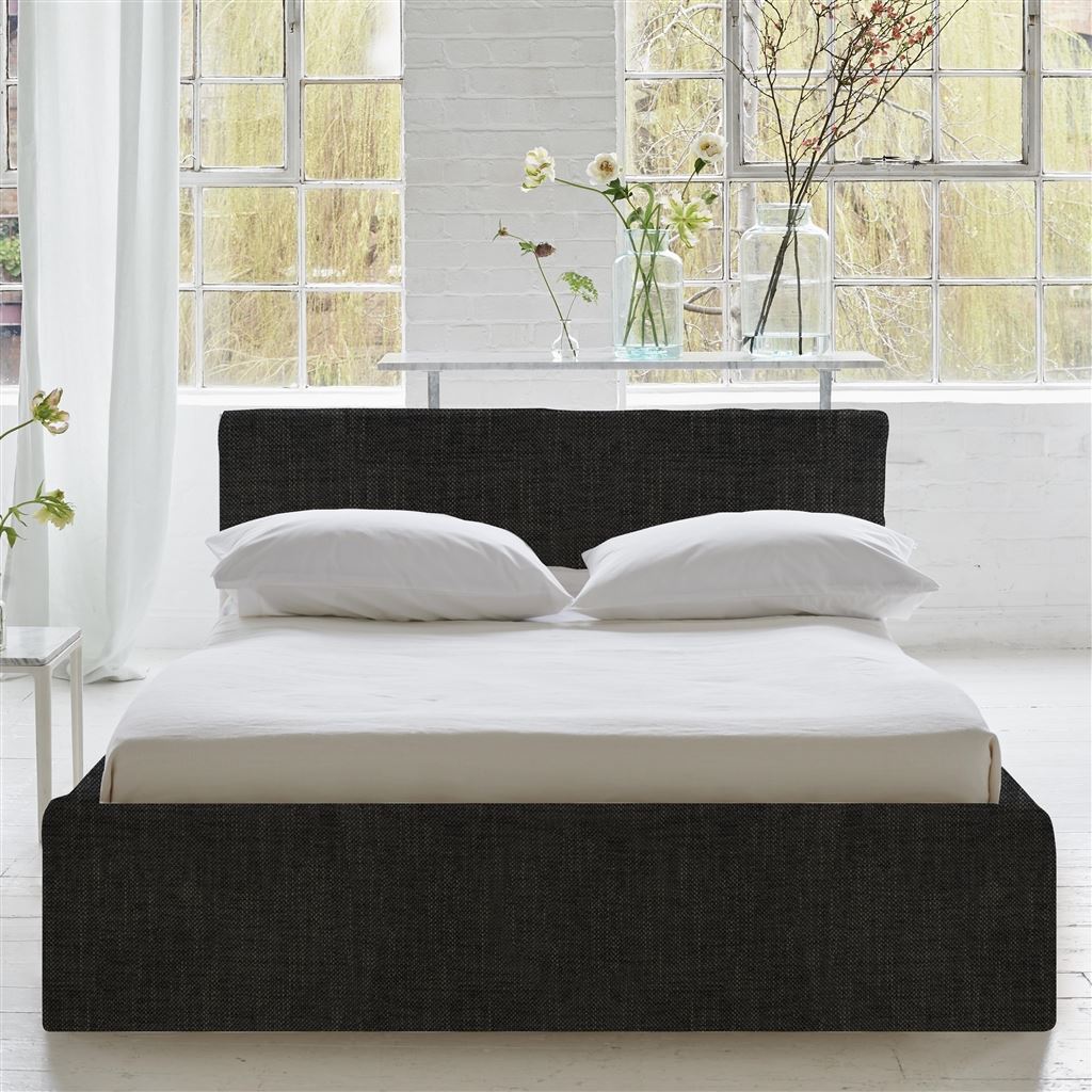Square Loose Bed Low - Single - Elrick - Granite - Beech Leg