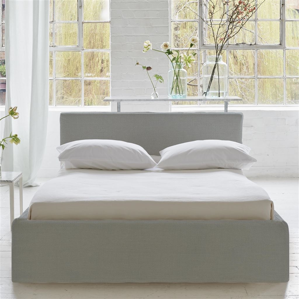 Square Loose Bed Low - Single - Conway - Platinum - Beech Leg