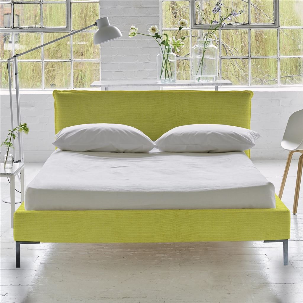 Pillow Low Bed - Double - Brera Lino Alchemilla - Metal Leg