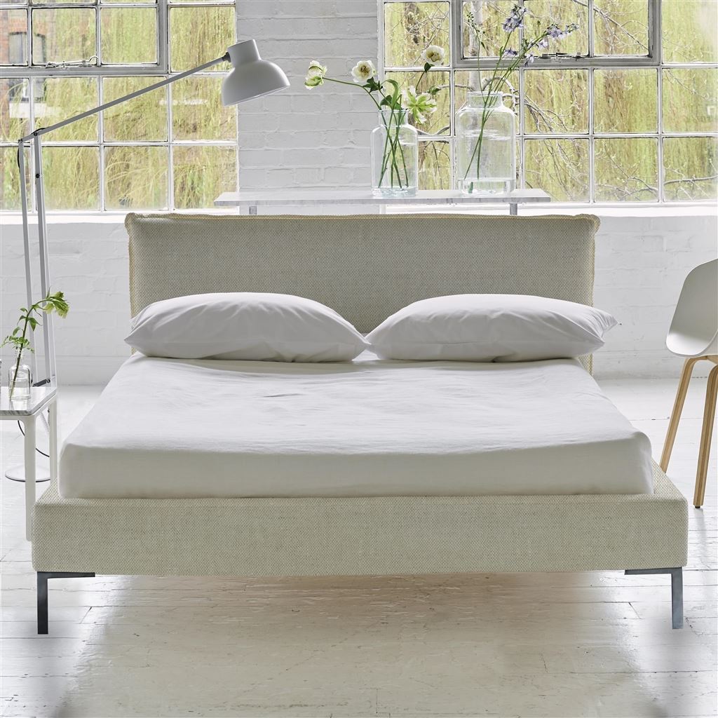 Pillow Low Bed - Double - Brera Lino Natural - Metal Leg