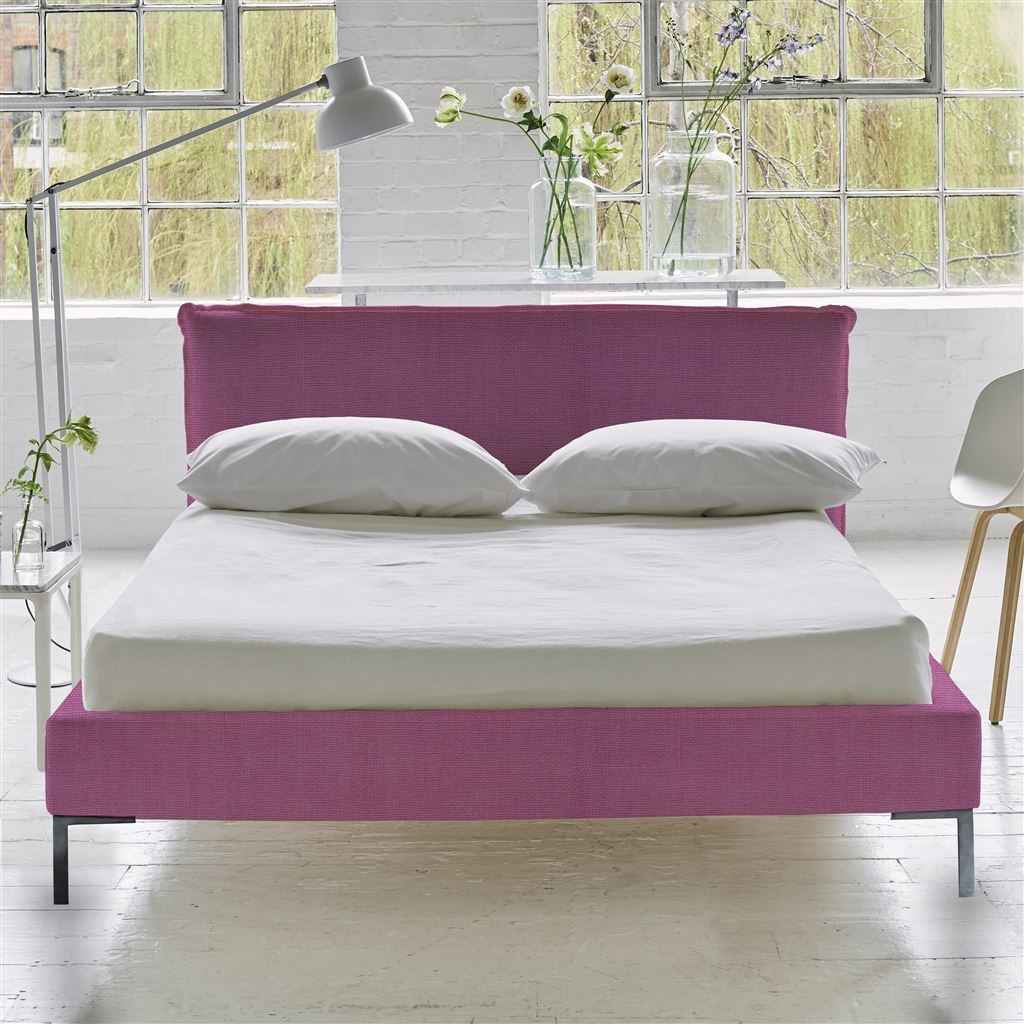 Pillow Low Bed - Double - Brera Lino Peony - Metal Leg