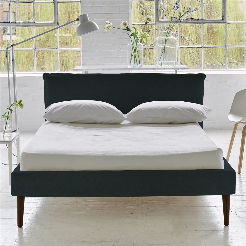 Pillow Low Bed - Double - Cassia Mist - Walnut Leg