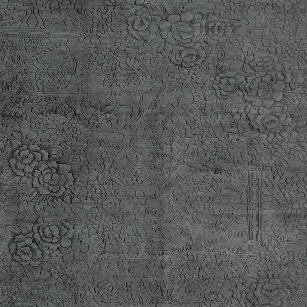 Vintage Overdyed Slate Rug