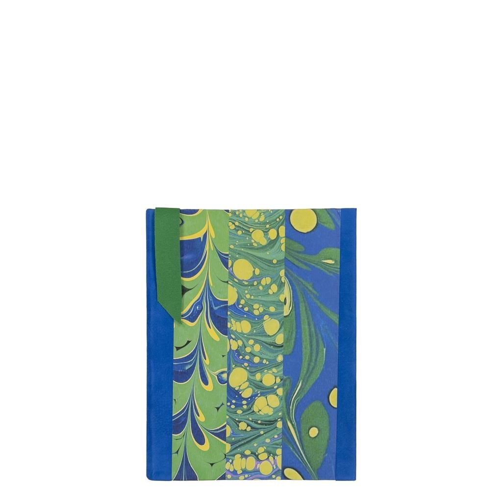 Bright Emerald & lime Marbled Chunky Notebook