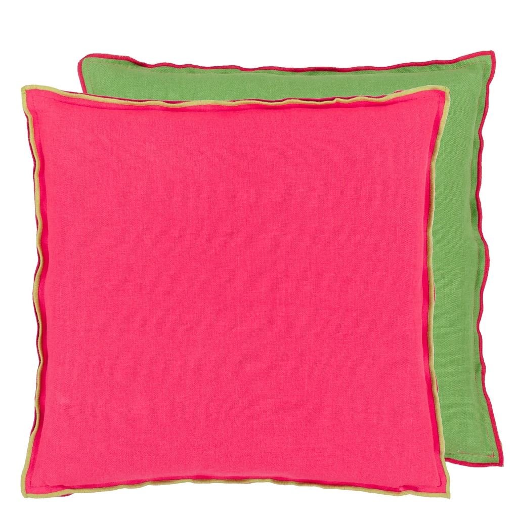 Brera Lino Cerise & Grass Cushion