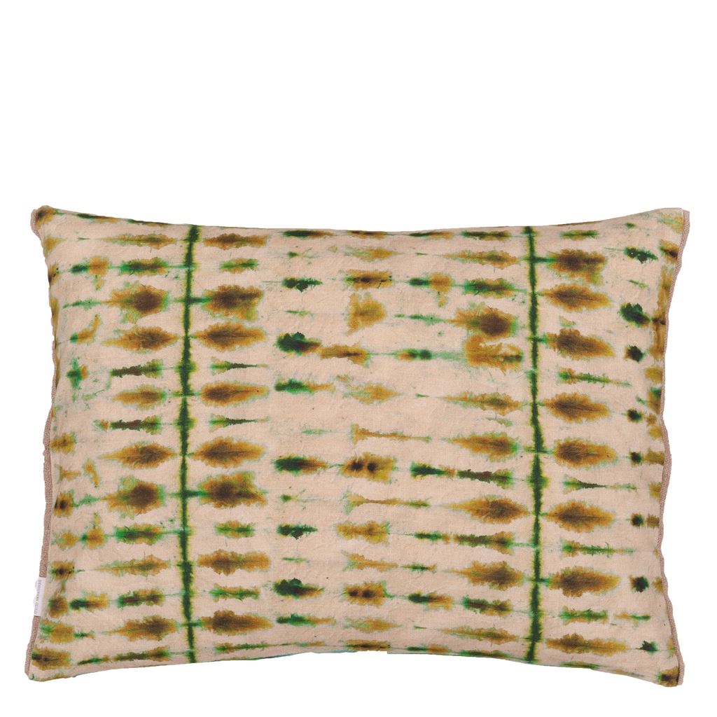 Shibori Emerald Cushion - Reverse