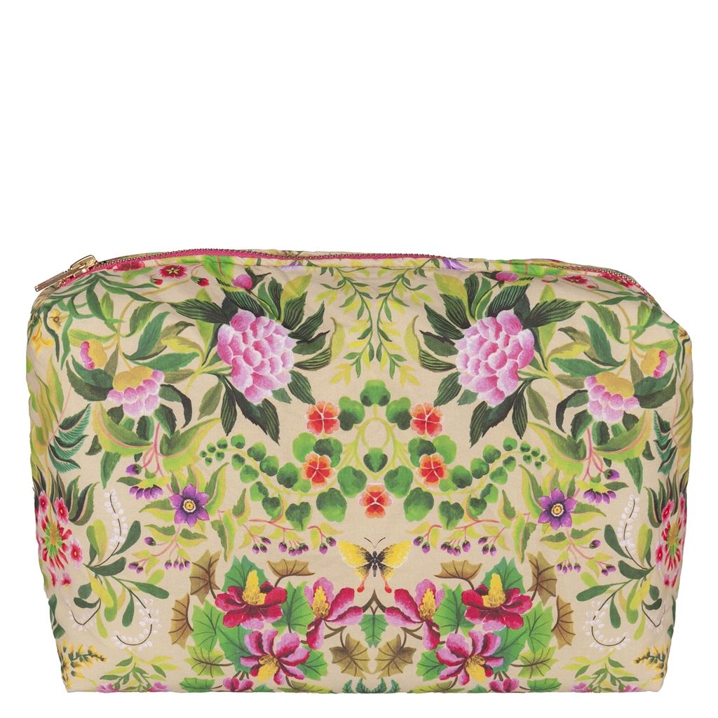 Ikebana Damask Fuchsia Large Washbag