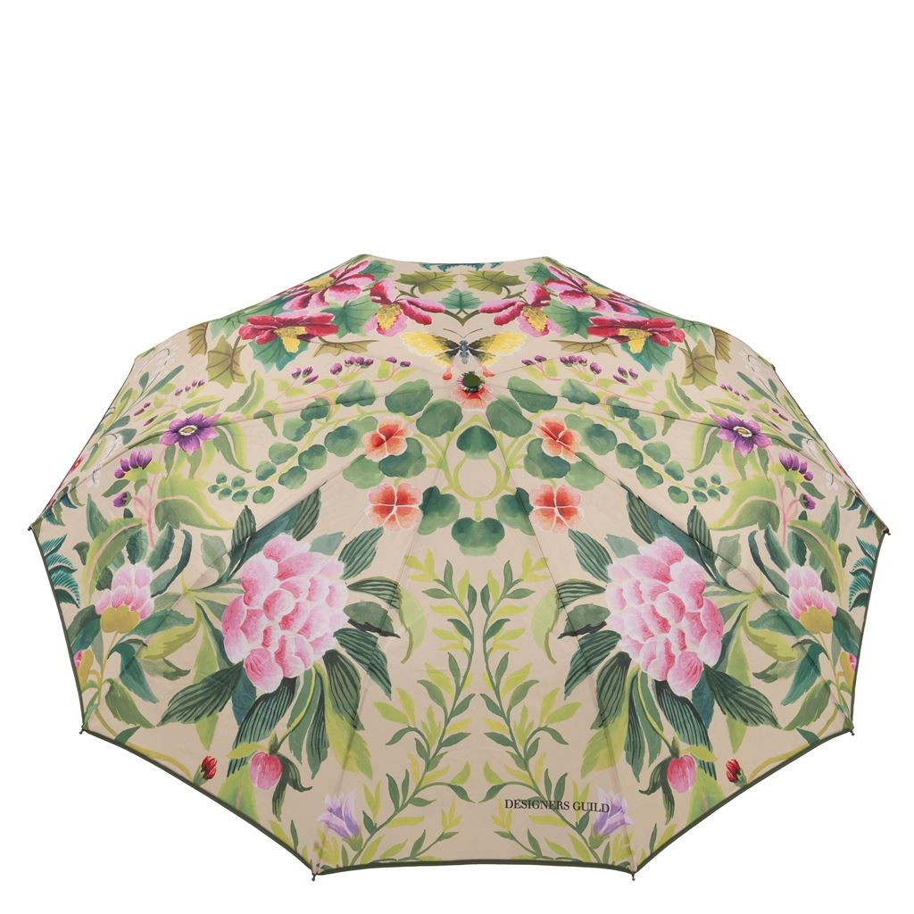 Ikebana Damask Fuchsia Compact Umbrella