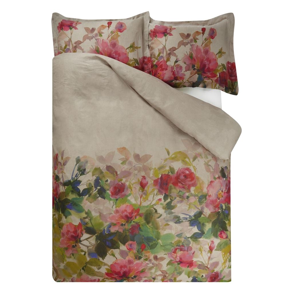 Thelma's Garden Fuchsia King Duvet Cover