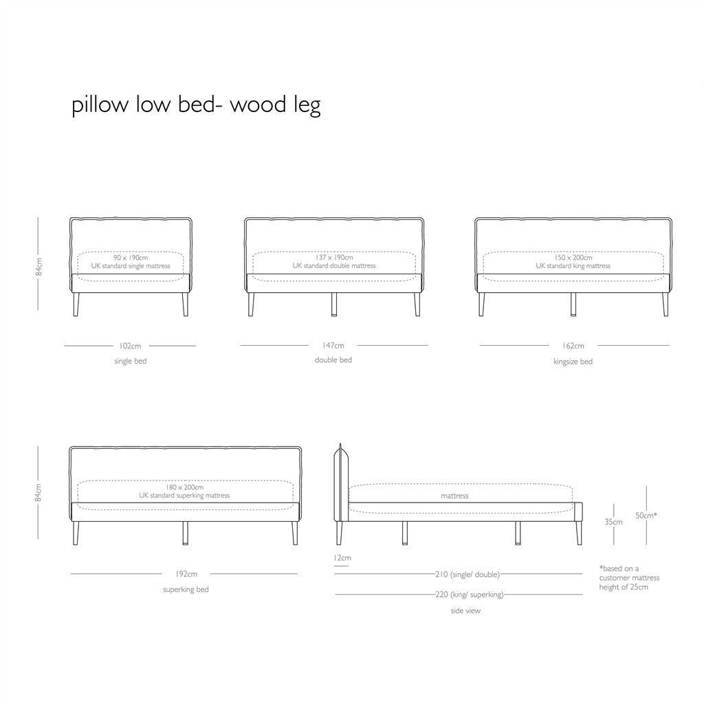 Pillow Bed - Low