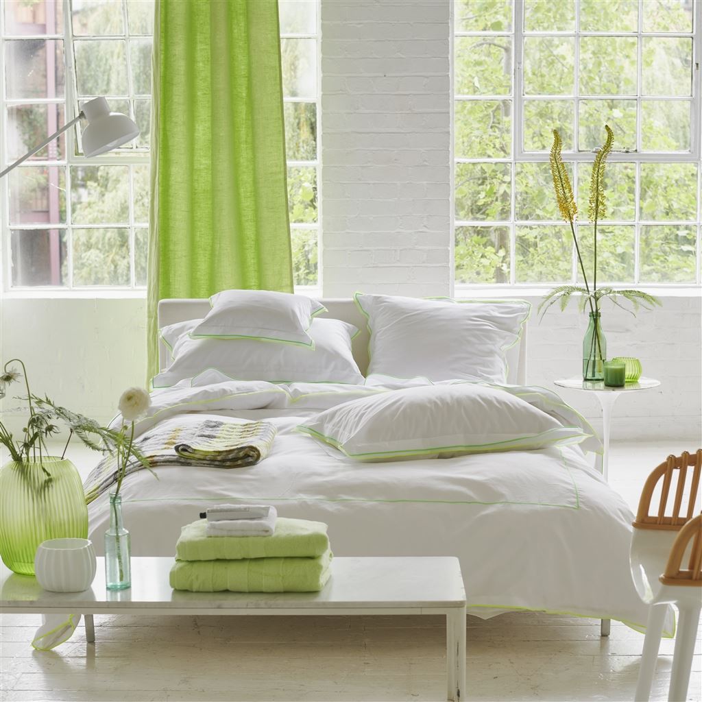 Astor Lime Cotton Bed Linen