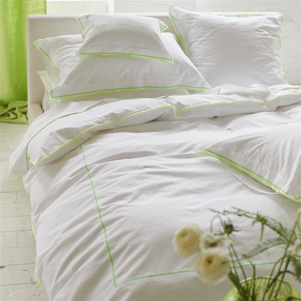 Astor Lime Cotton Bed Linen