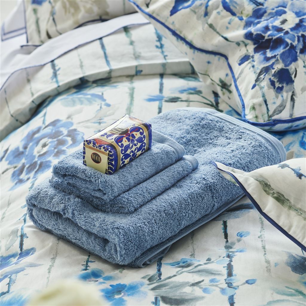 Kyoto Flower Indigo Cotton Bed Linen