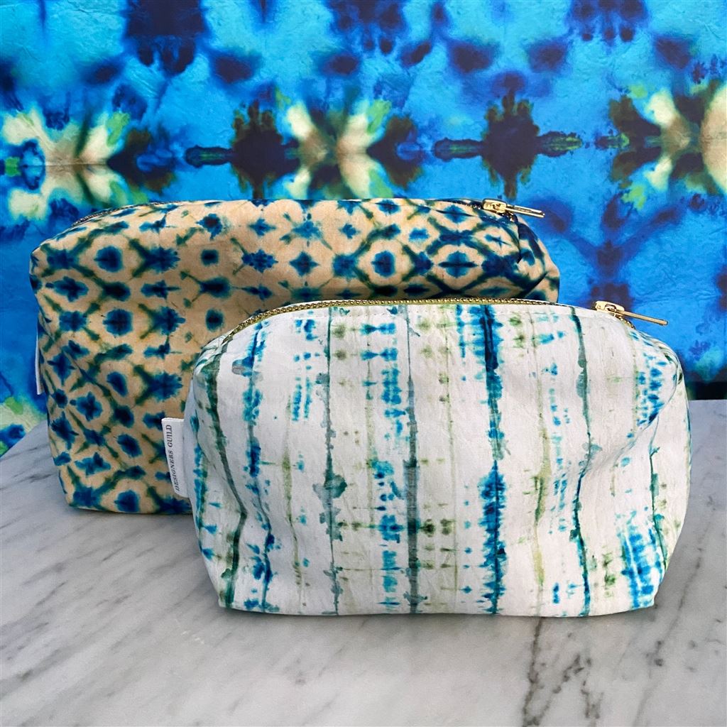 Shibori Cobalt Small Toiletry Bag