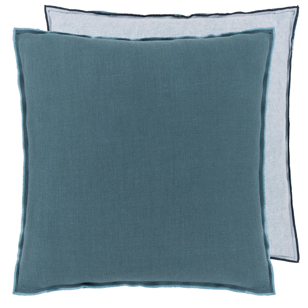 Brera Lino Midnight & Chambray Cushion