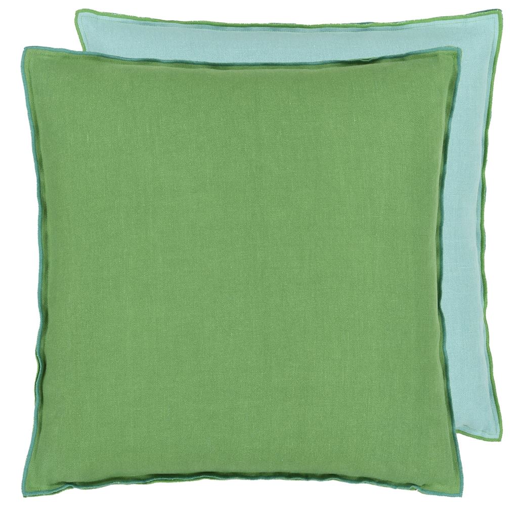 Brera Lino Emerald & Capri Cushion