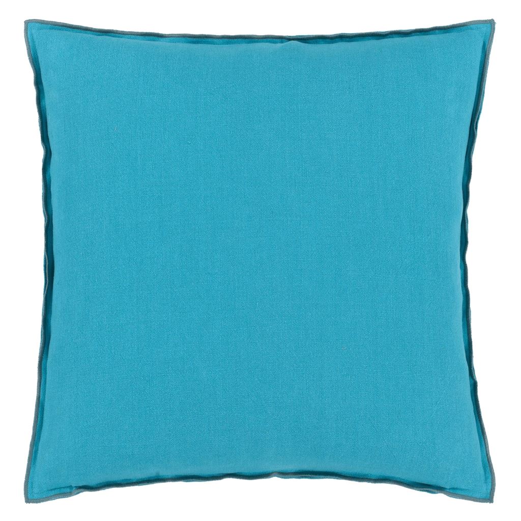 Brera Lino Indian Ocean & Teal Cushion