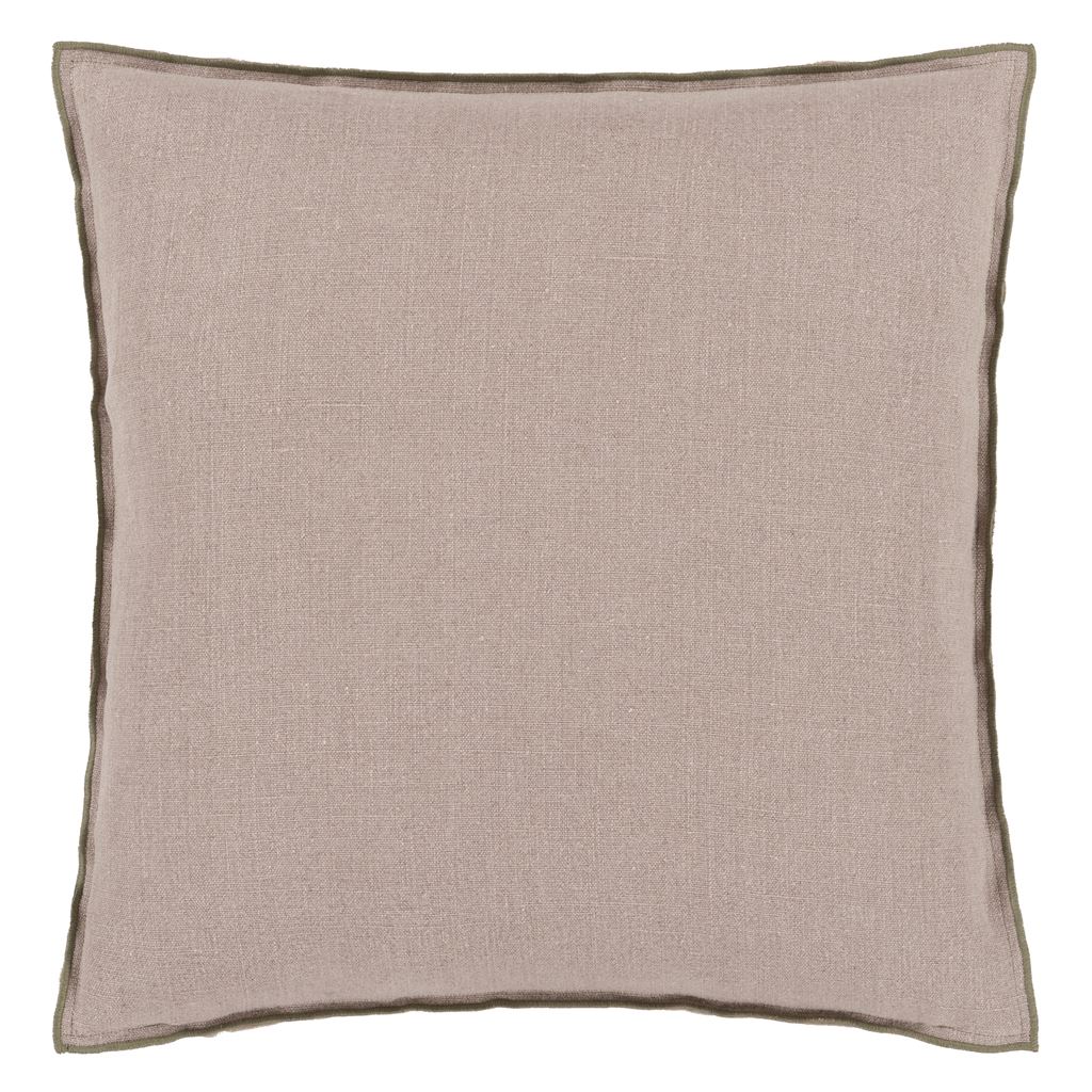 Brera Lino Thyme & Pebble Cushion - Reverse