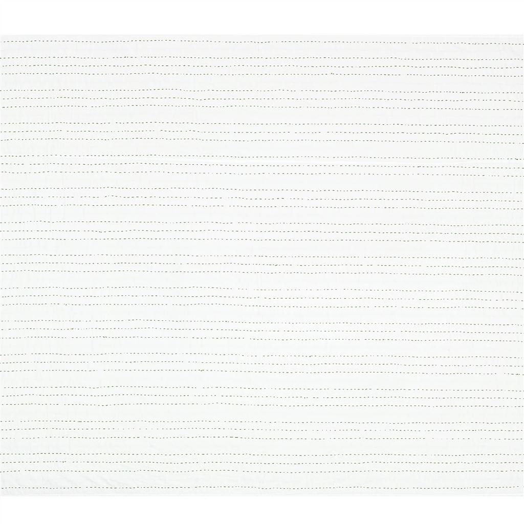 White Embroidered Quilt Emerald  - Reverse