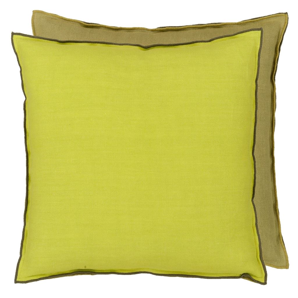 Brera Lino Lime & Moss Cushion