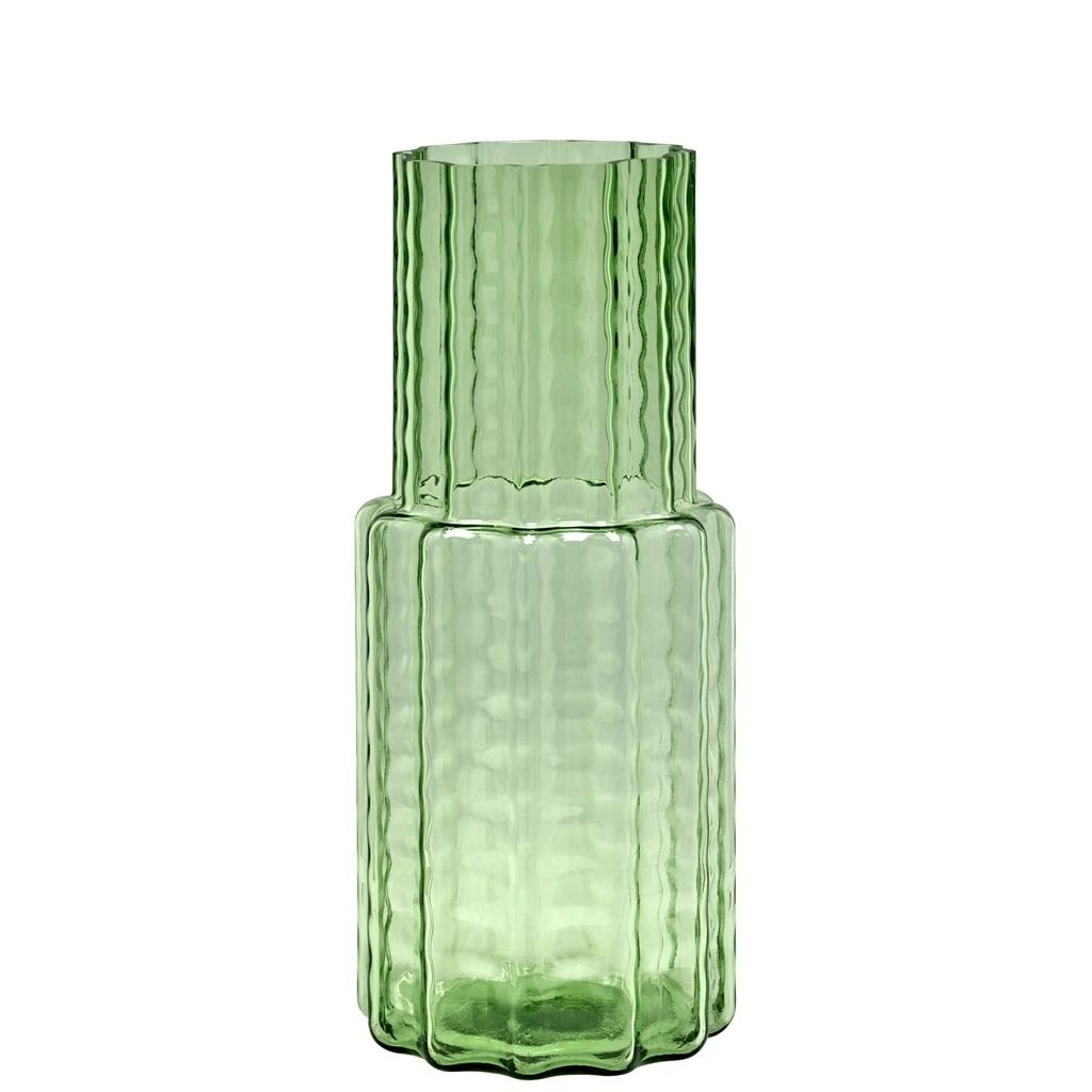 Large Green Waves Vase