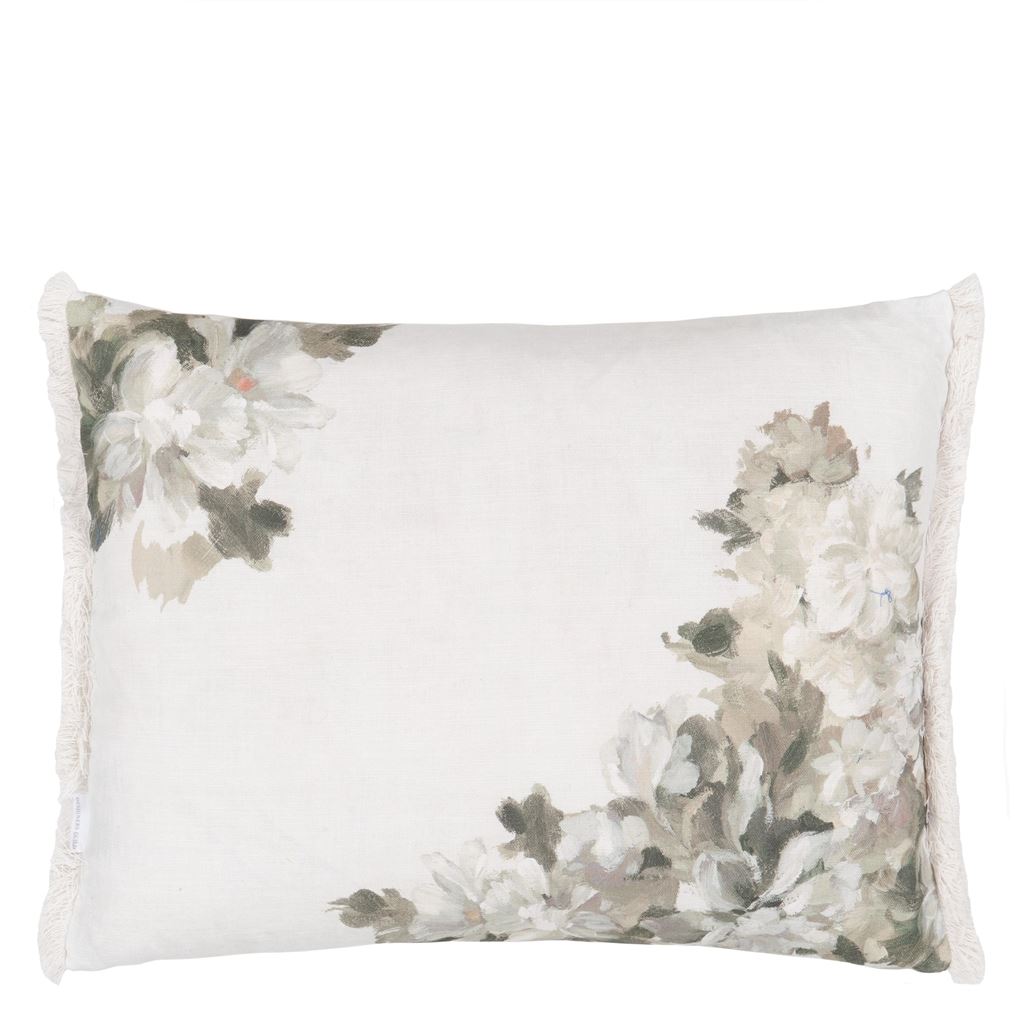 Fleurs d artistes Sepia Cushion - Reverse