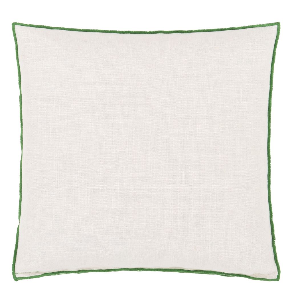 Brera Lino Alabaster & Emerald Cushion - Reverse