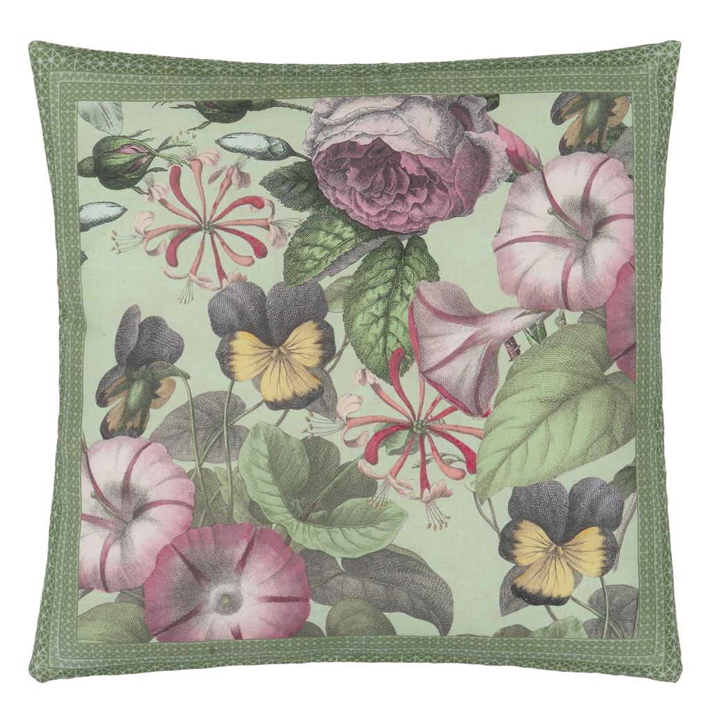 Botany Sage Cushion - Reverse