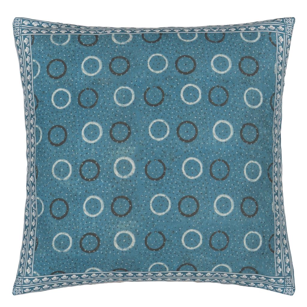 Indigo Circles Indigo Cushion