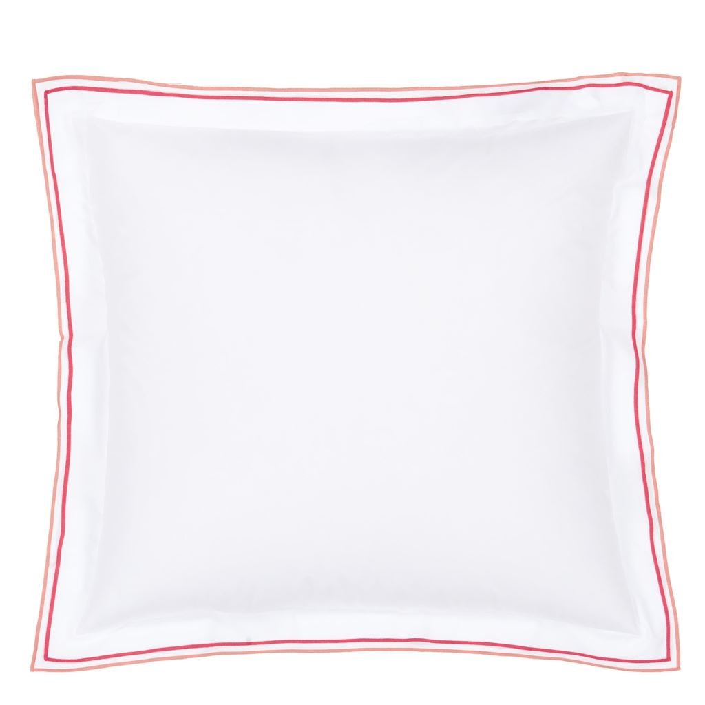 Astor Coral & Rosewood European Pillowcase