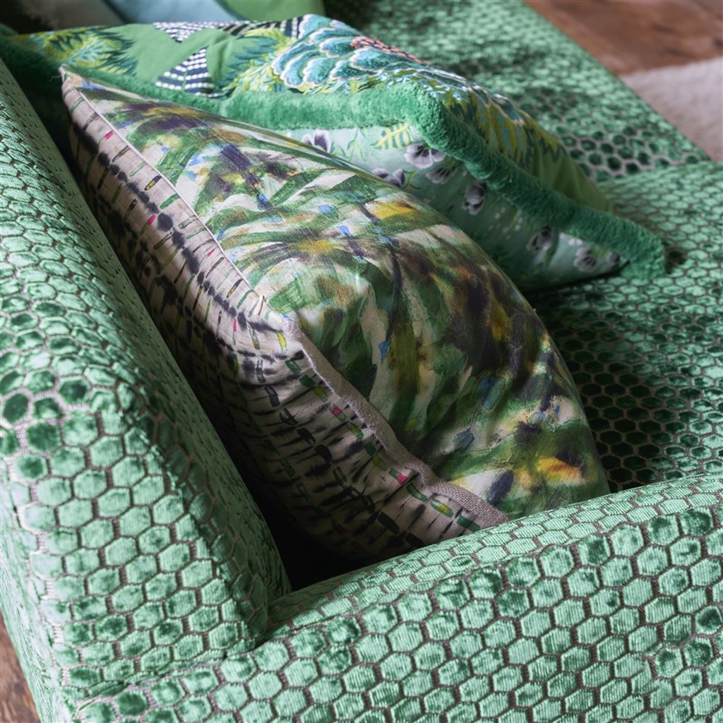 Coussin Parquet Batik Forest