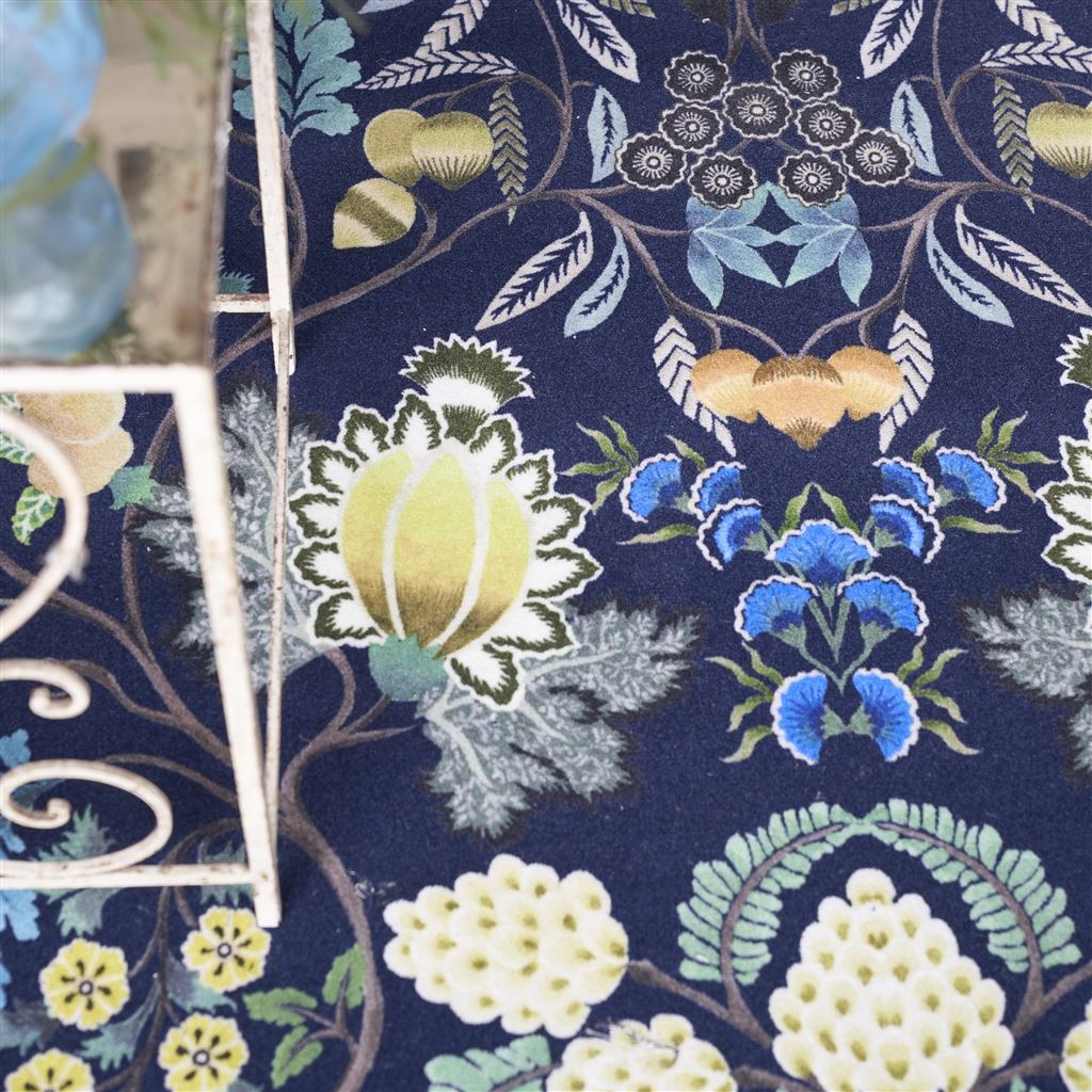 Tapis Brocart Decoratif Indigo 