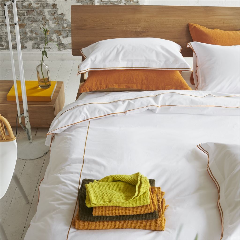 Astor Saffron & Ochre Cotton Bed Linen