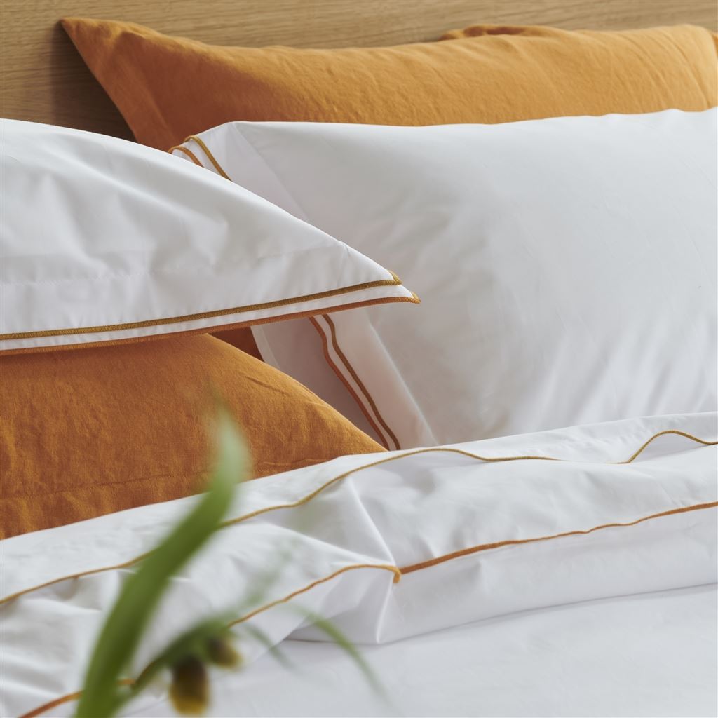 Astor Saffron & Ochre Cotton Bed Linen