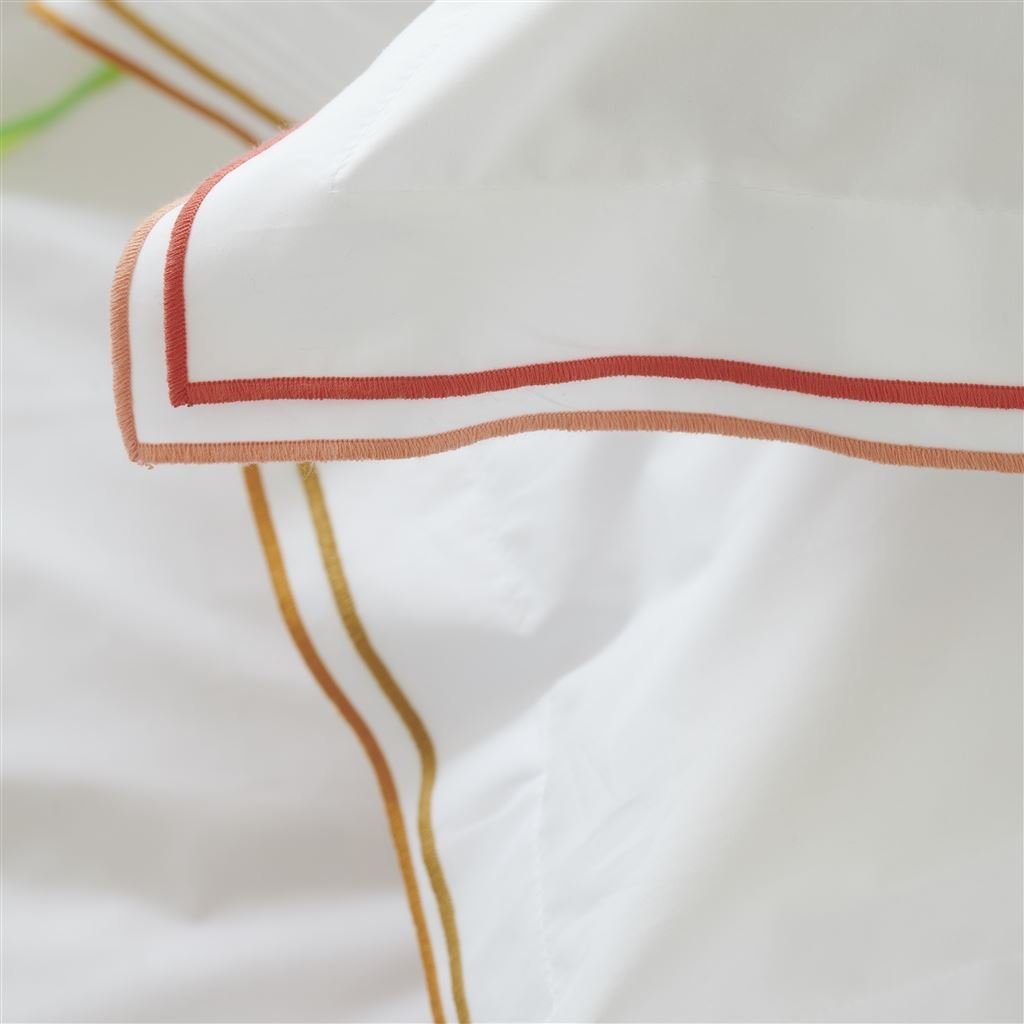 Astor Coral & Rosewood Cotton Bed Linen