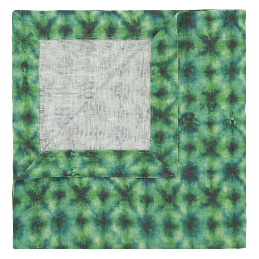 Shibori Emerald Napkins - Set of 4