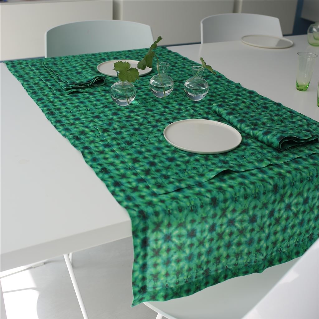 Linge de Table Shibori Emerald