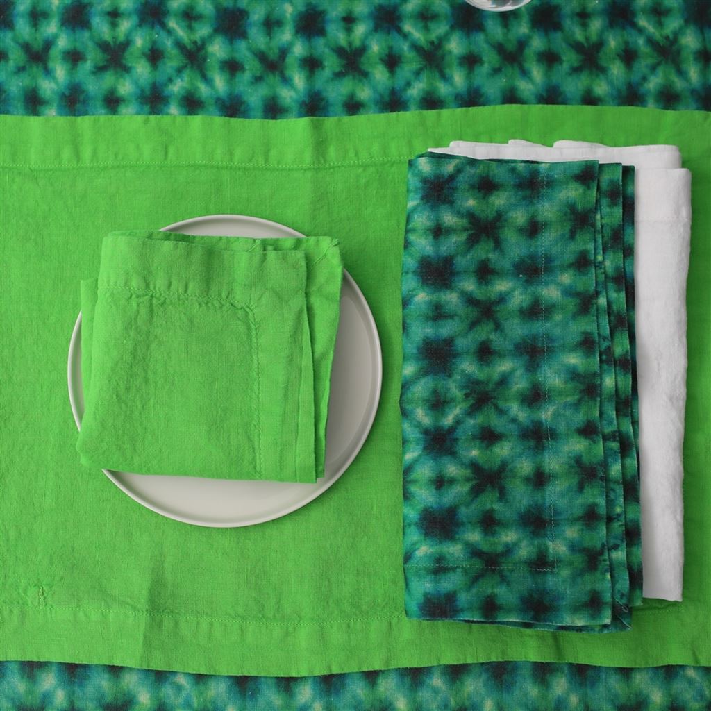 Linge de Table Shibori Emerald