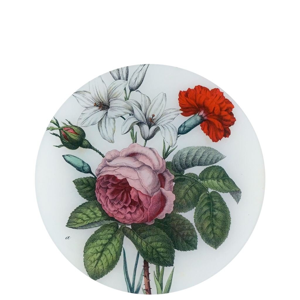 Rose, Lily & Carnation Round Plate