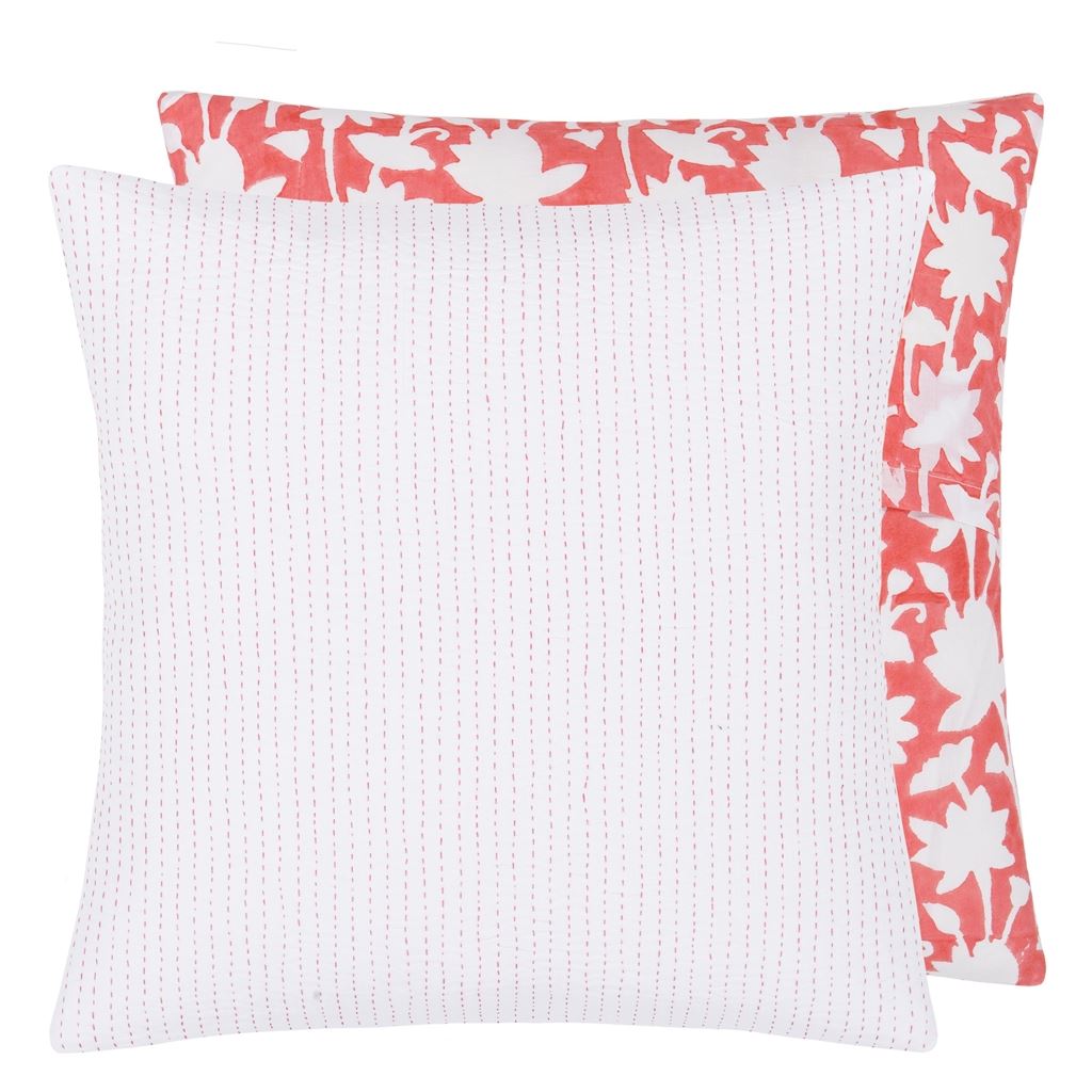 Geranium Block Printed Cushion