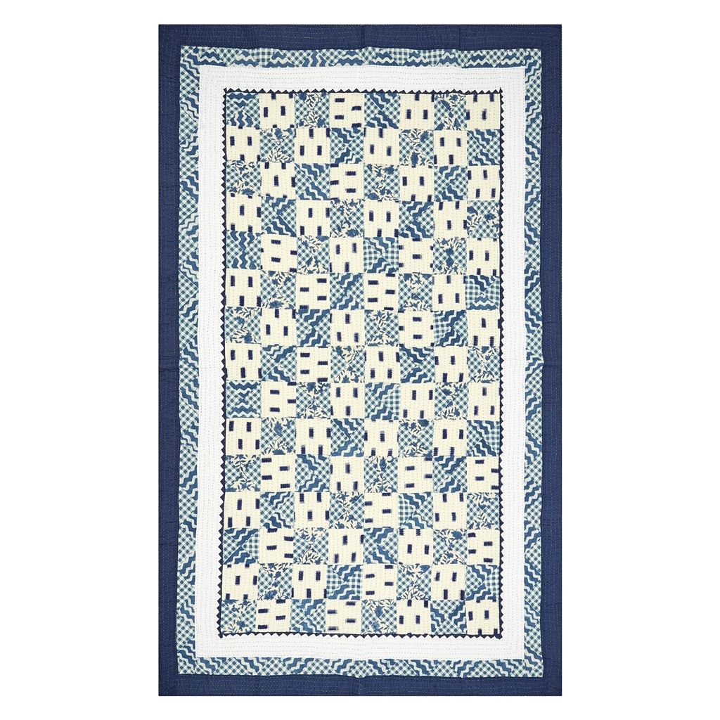 Patchwork Indigo Quilt