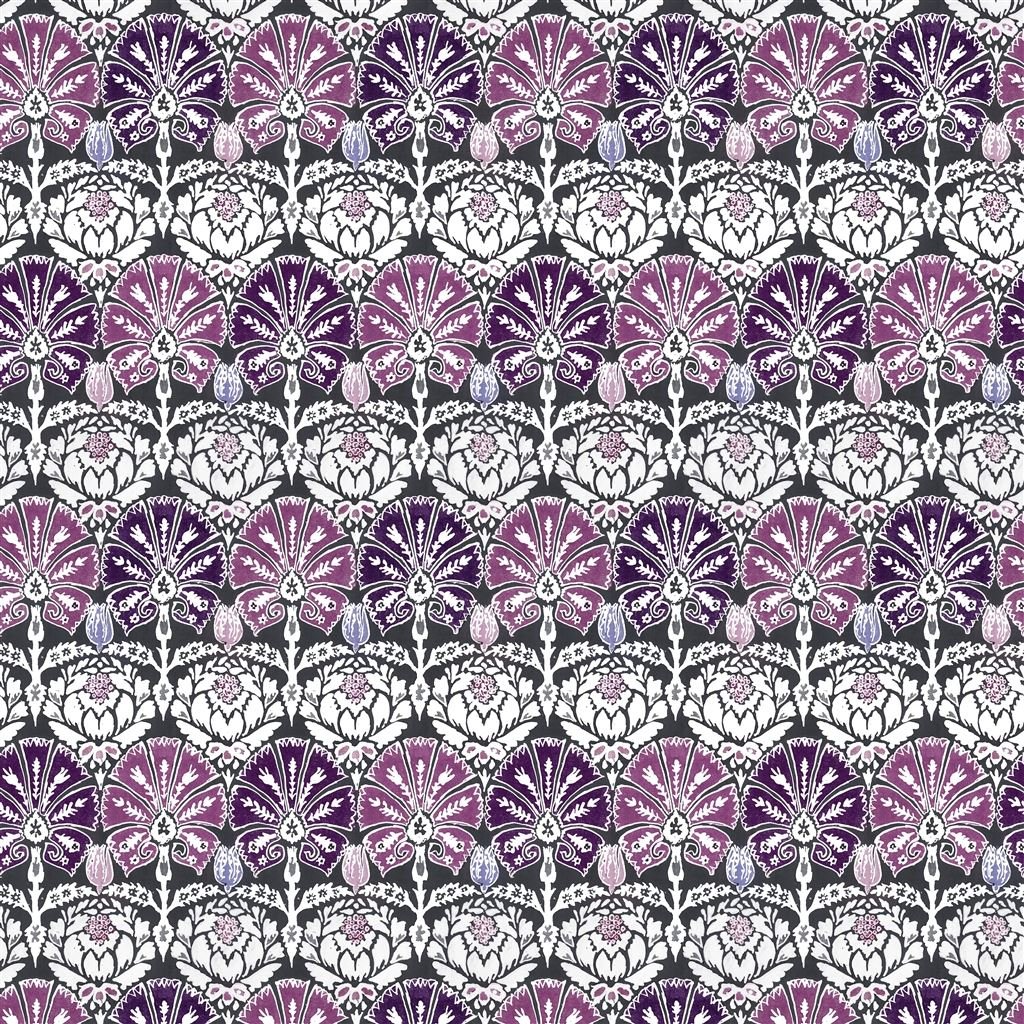 ottoman damask - aubergine