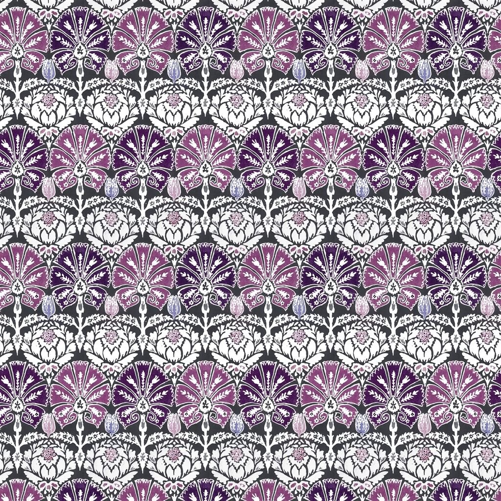 ottoman damask - aubergine