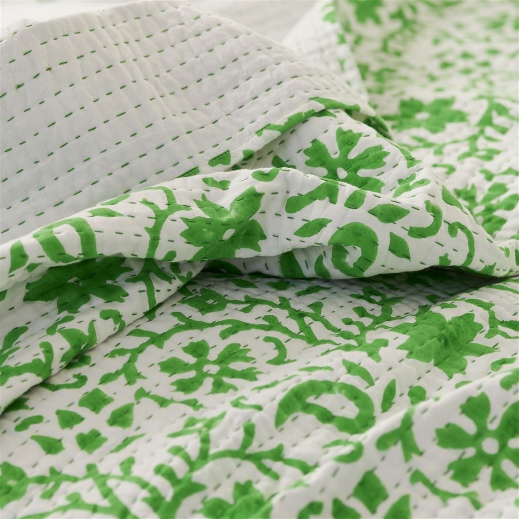 Emerald Block Printed Quilt
