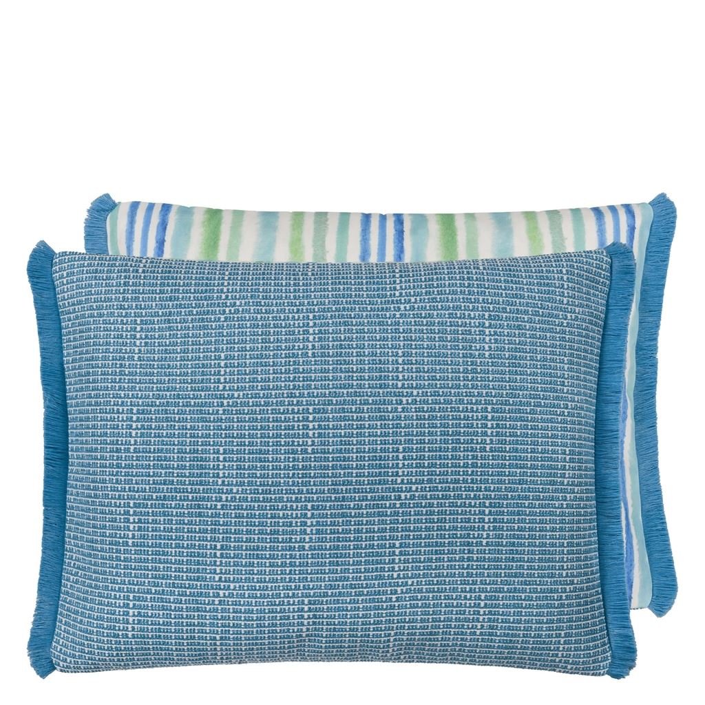 Pompano Aqua Outdoor Decorative Pillow